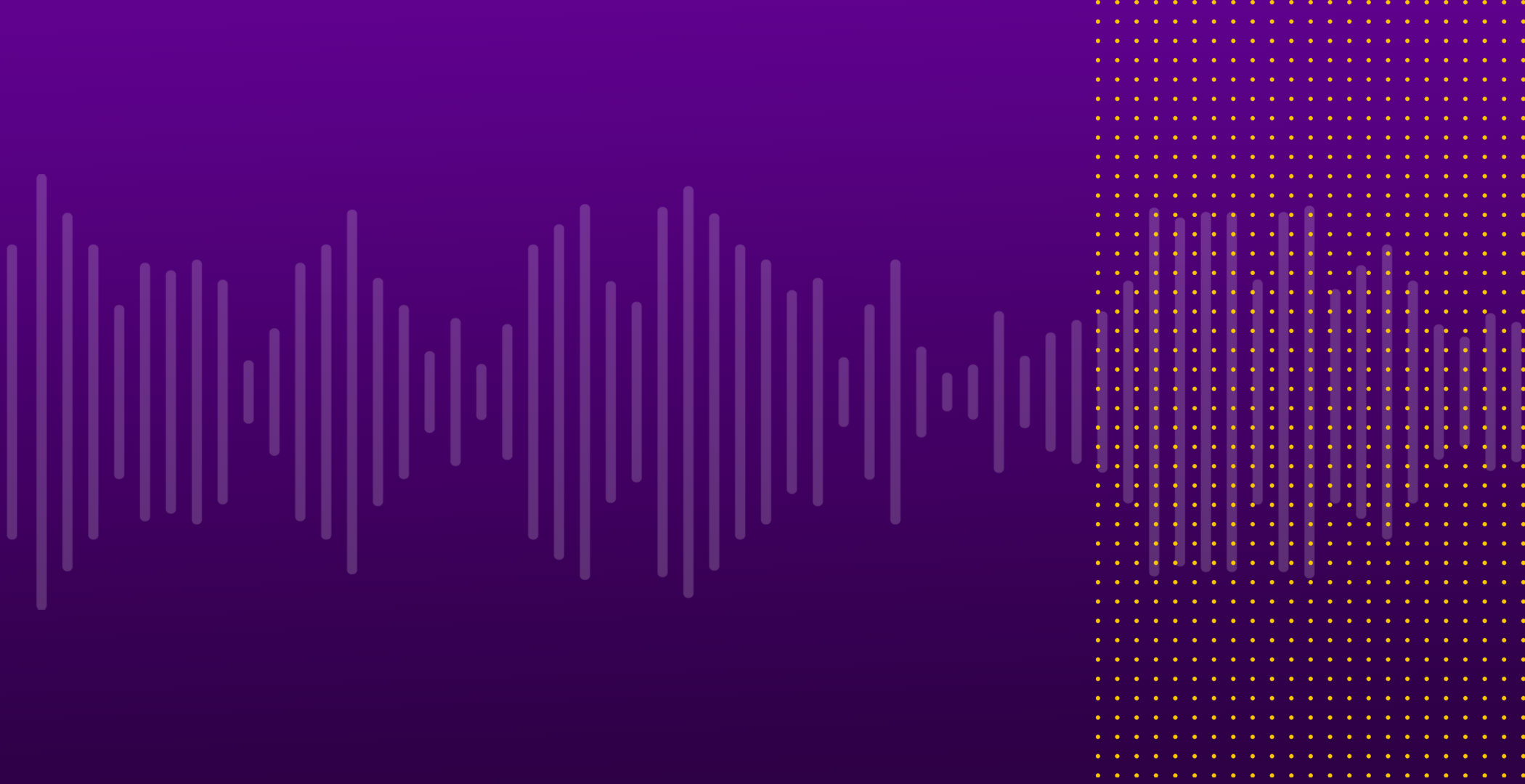 Christian Radio purple background with sound waves