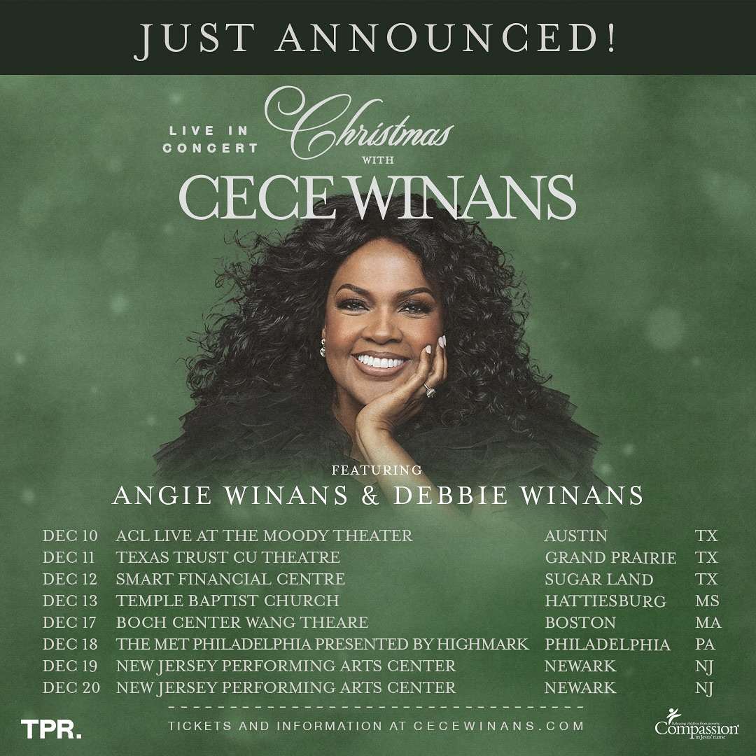 Cece Winans Announcees Christmas Tour alongside her sisters